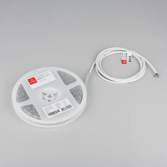 Фото #3 товара Светодиодная лента герметичная RTW-PU-B60-12.5mm 24V RGB (14.4 W/m, IP68, Wire 2m, 5m) (Arlight, -)