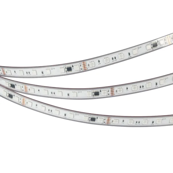 Фото #3 товара Светодиодная лента герметичная DMX-PS-B60-12mm 24V RGB-PX6 (14 W/m, IP67, 5060, 5m) (Arlight, -)