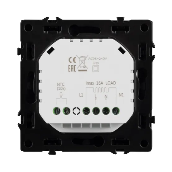 Фото #4 товара ARL NOBE Терморегулятор эл тёплый пол белый кварц SWT-MTE-PL-WH (95-240V, 16A, датч пола + возд) (Arlight, -)