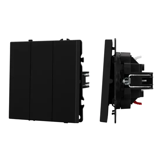 Фото товара ARL NOBE Выключатель 3 кл софт-тач черный оникс SWT-MK03-SFPL-BK (250V, 10A) (Arlight, -)