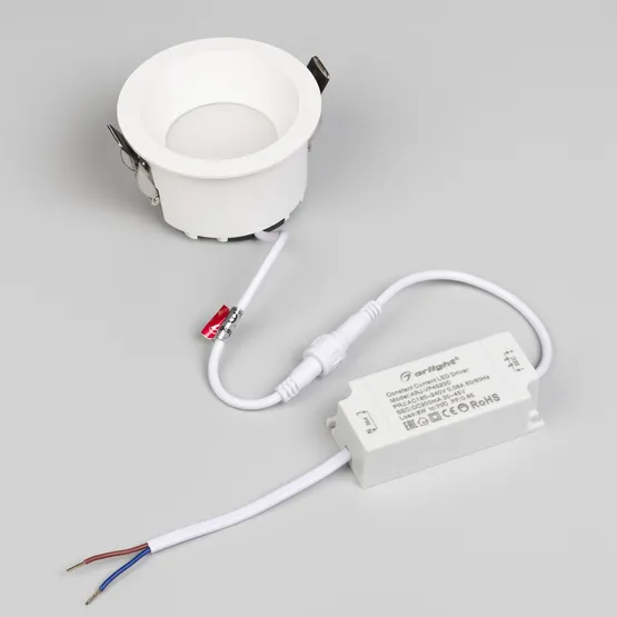 Фото #3 товара Светильник MS-DROP-BUILT-R84-8W Warm2700 (WH, 85 deg, 230V) (Arlight, IP54 Металл, 5 лет)