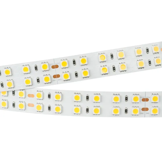 Фото #1 товара Светодиодная лента RT 2-5000 24V Warm3000 2x2 (5060, 720 LED, LUX) (Arlight, 34.4 Вт/м, IP20)