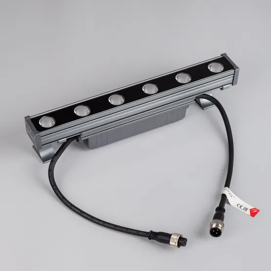 Фото #2 товара Линейный прожектор AR-LINE-300-6W Warm2700 (GR, 15 deg, 230V) (Arlight, IP65 Металл, 3 года)