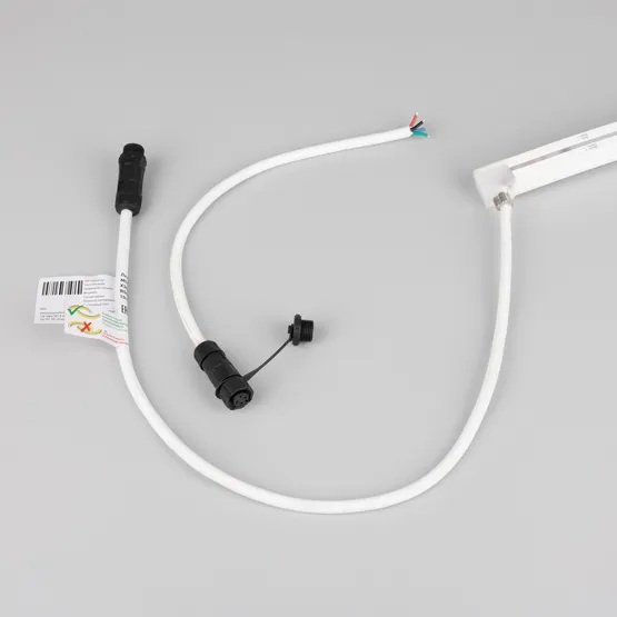 Фото #5 товара Светодиодная лента герметичная MOONLIGHT-PRO-TOP-X360-16x16mm 24V RGB (12 W/m, IP67, 10m, wire x2) (Arlight, Вывод боковой, 5 лет)
