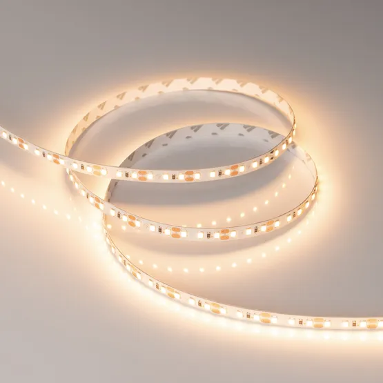 Фото #3 товара Светодиодная лента RT-A120-8mm 12V Warm3000 (14.4 W/m, IP20, 2835, 5m) (Arlight, Открытый)