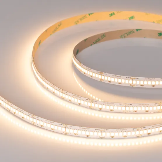 Фото #1 товара Светодиодная лента ULTRA-A288-10mm 24V Warm2700 (17 W/m, IP20, 5m) (Arlight, высок.эфф.200 лм/Вт)