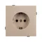 Минифото #2 товара Механизм электрической розетки SCT-TENDO-MEU1-PL-GD (230V, 16A) (Arlight, Песочный)