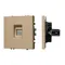 Минифото #1 товара ARL NOBE Розетка телефонная софт-тач золотой песок SCT-MTL1-SFPL-GD (RJ-11, 4C) (Arlight, -)
