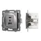 Минифото #1 товара Механизм USB розетки SCT-MUAC-PL-GR-V (5V, 3A, QC4) (Arlight, -)