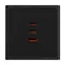 Минифото #4 товара ARL NOBE USB Розетка тип А+С+С софт-тач черный оникс SCT-MUACC-SFPL-FC-BK (65W, QC3) (Arlight, -)