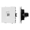 Минифото #1 товара Механизм телефонной розетки SCT-NOBE-MTL1-SFPL-WH (RJ-11, 4C) (Arlight, Белый кварц)