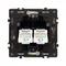 Минифото #3 товара Механизм сдвоенной телефонной розетки SCT-NOBE-MTL2-SFPL-IS (RJ-11, 4C) (Arlight, Никель)