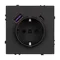 Минифото #2 товара Механизм розетки с USB зарядкой SCT-NOBE-MUAC-SFPL-BK (230V, 16A) (Arlight, Черный оникс)