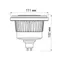 Минифото #3 товара Лампа AR111-FORT-GU10-15W-DIM Warm3000 (Reflector, 24 deg, 230V) (Arlight, Металл)