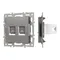 Минифото #1 товара Механизм компьютерной розетки двойной SCT-MPC2-PL-GR (RJ-45, CAT6) (Arlight, -)