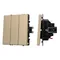 Минифото #1 товара ARL NOBE Выключатель 3 кл софт-тач золотой песок SWT-MK03-SFPL-GD (250V, 10A) (Arlight, -)