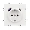 Минифото #2 товара Механизм розетки с USB зарядкой SCT-NOBE-MUAC-SFPL-WH (230V, 16A) (Arlight, Белый кварц)