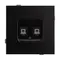 Минифото #2 товара Механизм компьютерной розетки двойной SCT-TENDO-MPC2-PL-BK (RJ-45, CAT6) (Arlight, Черный)