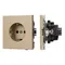 Минифото #1 товара Механизм электрической розетки SCT-TENDO-MEU1-SFPL-GD (230V, 16A) (Arlight, Матовый песочный)
