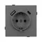 Минифото #3 товара Механизм розетки с USB зарядкой SCT-TENDO-MUAC-SFPL-GR (230V, 16A) (Arlight, Матовый графитовый)